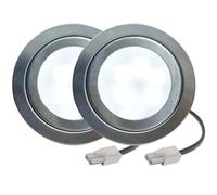 RUEHALF Lámpara de luz for campana extractora sin conductos de LED 12 V CC, 2 piezas, equivalente a 1,5 W, balastro electrónico compatible con vidrio esmerilado halógeno de 20 W(6000K,EL CONNECTOR_12V