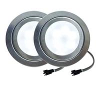 RUEHALF Lámpara de luz for campana extractora sin conductos de LED 12 V CC, 2 piezas, equivalente a 1,5 W, balastro electrónico compatible con vidrio esmerilado halógeno de 20 W(3000K,SM CONNECTOR_12V