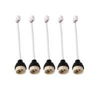 ruehalf Portalámparas de enchufe, adaptador de bombilla GU10, convertidor de conector, cable de cerámica for Base de lámpara de luz halógena LED(5pcs)