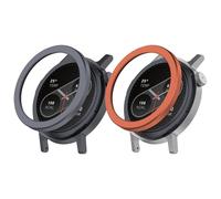 RuenTech Bisel y cristal protector compatible con CMF Watch Pro 2, anillo de bisel resistente a los arañazos cubierta de acero inoxidable para CMF by Nothing Watch Pro 2 accesorios (gris+naranja)