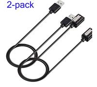 RuenTech - Cable de Carga compatible con suunto Spartan/compatible con suunto 9/ compatible con suunto EON Core, Smart Watch, 100 cm / 3,3 Pulgadas, Color Negro, Color 2 pcs