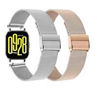 RuenTech Correa de reloj de metal compatible con Xiaomi Redmi Watch 5 Active, pulsera de acero inoxidable para Redmi Watch 5 Lite pulsera para hombres y mujeres, Eine Grösse, Acero inoxidable, No es