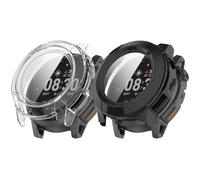 RuenTech Funda protectora compatible con Coros Nomad, carcasa dura de PC con lámina blindada, accesorios de protección, carcasa resistente a los arañazos (negro y transparente)