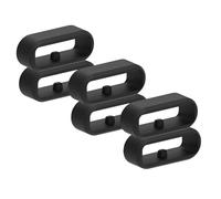 RuenTech Paquete de 6 bandas compatibles con Disney Magic Band+/2.0, anillos de cierre de silicona con bucle de seguridad/soporte/clips (negro, 6 unidades)