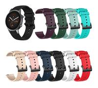 RuenTech Pulseras de 20 mm Compatibles Con Ticwatch E3, GTH Pro/E/GTH/2, C2/C2 Plus - Ónix y Platino, Talla L