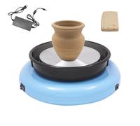 RUETERY Rueda de cerámica eléctrica, juego de alfarería con velocidades ajustables, bandeja de agua extraíble, bajo ruido, juego de cerámica hecho a mano para niños, principiantes y profesionales
