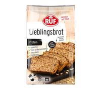 RUF Proteína de pan favorita, mezcla de pan rica en proteínas, sin harina ni levadura, pan sin amasar, fácil preparación, sin gluten y vegano, 1 x 600 g