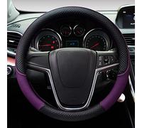 RUFD Funda Volante Coche para Dacia Dokker/Duster/Jogger/Lodgy/Logan/Sandero/Solenza/Spring, 38cm PU Cuero Antideslizante Transpirable EláStica Funda de Volante Accesorios Interior,D Purple