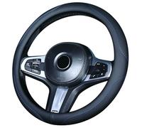 RUFD Funda Volante Coche para Dacia Dokker/Duster/Jogger/Lodgy/Logan/Sandero/Solenza/Spring, 38cm PU Cuero Antideslizante Transpirable EláStica Funda de Volante Accesorios Interior,B Black Blue