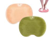 Rufenpurify - Alfombrilla de silicona para pies de ducha, alfombrilla de silicona manos libres para pies con ventosas, antideslizante y agujeros de drenaje, fácil de limpiar (2 unidades B)
