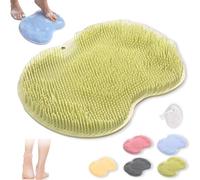 Rufenpurify - Tapete de silicona para pies de ducha, tapete de silicona manos libres, Shopellox con ventosas antideslizantes y agujeros de drenaje, fácil de limpiar (1 unidad)