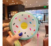 Rufevee Los niños de Silicona Crossbody Bolsa Nuevo Arco Iris Donut pequeños Bolsos Mini Monedero Carteras Correa Ajustable Bolso de Hombro bebé niña