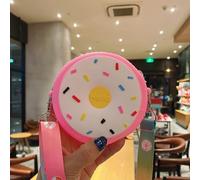 Rufevee Los niños de Silicona Crossbody Bolsa Nuevo Arco Iris Donut pequeños Bolsos Mini Monedero Carteras Correa Ajustable Bolso de Hombro bebé niña