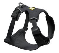 Ruffwear Front Range - Arnés flexible para perro, ajustable y suave, ligero, 2 puntos de fijación de correa, tejido diseñado y ribete reflectante, gris basalto, talla XS