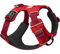 RUFFWEAR Arnés para Perros de Gama Delantera, Ajustable, cómodo y Acolchado para Caminar Todos los días, 2 Accesorios de Plomo, Correa con Clip, Red Sumac, Medium