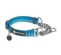 RUFFWEAR Collar Chain Reaction para Perros, Collar Martingale Ajustable - Azul Noche, 11” - 14” (28-35,5 cm)