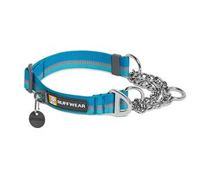 RUFFWEAR Collar Chain Reaction para Perros, Collar Martingale Ajustable - Azul Noche, 11” - 14” (28-35,5 cm)