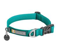 RUFFWEAR Collar de Perro, Front Range Collar, Resistente Correa Tubelok, Anillo de fijación de Aluminio y Hebilla de Apertura Lateral, Elegante y Duradero, Aurora Teal, Large, 51-66 cm