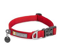 RUFFWEAR Collar de Perro, Front Range Collar, Resistente Correa Tubelok, Anillo de fijación de Aluminio y Hebilla de Apertura Lateral, Elegante y Duradero, Red Summac, Small, 28-36 cm