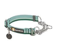 RUFFWEAR Collar de reacción en Cadena, Collar para Perros pequeños, Collar Ajustable para Mascotas sin tirones, Collar Reflectante para Perros con Correas Tubelock, 11"-14", River Rock Green