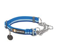 RUFFWEAR Collar de reacción en Cadena, Collar para Perros pequeños, Collar Ajustable para Mascotas sin tirones, Collar Reflectante para Perros con Correas Tubelock, 11"-14", Blue Pool