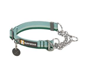 RUFFWEAR Collar de reacción en Cadena, Collar para Perros pequeños, Collar Ajustable para Mascotas sin tirones, Collar Reflectante para Perros con Correas Tubelock, 14"-20", River Rock Green