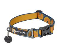 RUFFWEAR Crag Dog Collar, Small Dog Collar with Aluminium V-Ring, Adjustable Length Pet Dog Collar, Comfortable Soft Collar, Premium Animal Collar with Dog Lead Attachment Ring, 28-36cm, Canyon Oxbow