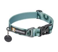RUFFWEAR Crag Dog Collar, Small Dog Collar with Aluminium V-Ring, Adjustable Length Pet Dog Collar, Comfortable Soft Collar, Premium Animal Collar with Dog Lead Attachment Ring, 28-36cm, Grassy Oxbow