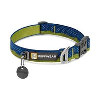 RUFFWEAR Crag Collar para Perro, Collar Reflectante y Cómodo para Uso Diario, Verde Hills, 28-36 cm