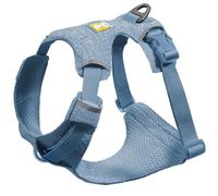 Ruffwear Front Range - Arnés flexible para perro, ajustable y suave, ligero, 2 puntos de fijación de correa, tejido diseñado y ribete reflectante, azul polar, talla M