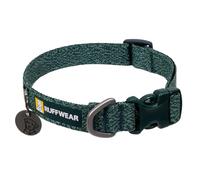 Ruffwear Front Range - Collar flexible para perro, ultraligero y suave, cómodo y fuerte, tamaño ajustable de punto diseñado con anillo en V de aluminio para correa de perro, color verde azulado