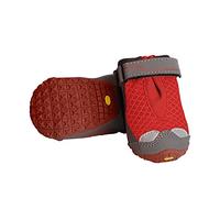 RUFFWEAR Juego de 2 Botas para Perros, Grip Trex, Botines de Senderismo cómodos con protección Antideslizante para Mascotas, Ligeros, Juegos acuáticos para Perros, zumaque Rojo, 3 Pulgadas