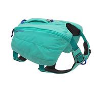 RUFFWEAR Mochila Saddle para Perros, Cómodo Arnés para Excursiones y Paseos, Uso Prolongado, Perros Muy Pequeños, Bolsa de Día Modelo Front Range, Color Verde Aurora, X-S