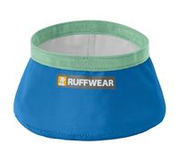 RUFFWEAR Cuenco de viaje para perros, plegable, ligero y ultra compacto, Trail Runner, cuenco de agua portátil y comida para mascotas, diseño plegable e impermeable, color azul piscina