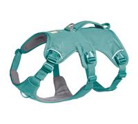 Ruffwear Web Master - Arnés para Perro, arnés Frontal en Y para Perro con asa y Hebilla Mejorada, Ajustable y Ligero para Paseos, antiescape, sin tirones, Transpirable y cómodo, River Rock Green, S