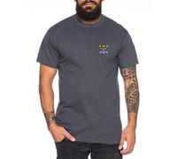 Ruffy Camiseta Bordadas para Hombre - One Straw Hat Piece Anime Manga Luffy Zoro Pirata, Color:Dunkel Grau, Talla:XL