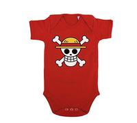Ruffy Straw Hat Logo Baby Bebé Body Ruffy One Monkey Anime Piece Zoro, Farbe2:Rojo;Größe2:74