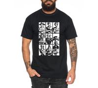 Ruffy Team - Camiseta para Hombre Sombrero de Paja Luffy Zoro One Monkey D. Pirate Ace Piece Goku Anime Ruffy, Talla:XXL, Color:Negro