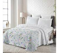 Rufino Díaz Colcha Bouti Termosellada Estampada Reversible Segovia (Azul - 135 cm) - para una sensación acogedora y de Confort - Tejido Suave, Agradable y Resistente