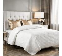 Rufino Díaz Colcha Bouti Verano Reversible Kenny (Blanco - 180 cm) - para una sensación acogedora y de Confort - Tejido Suave, Agradable y Resistente