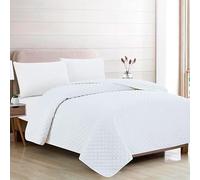 Rufino Díaz Colcha Bouti Verano Reversible Kenny (Blanco 68-90 cm) - para una sensación acogedora y de Confort - Tejido Suave, Agradable y Resistente