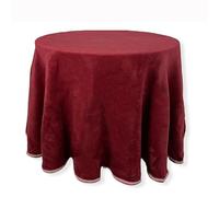 Rufino Díaz Falda Camilla Pelo Invierno Star (Granate - 110cm) - para una sensación acogedora y de Confort Decorar y Proteger tu Mesa en la Temporada de otoño/Invierno