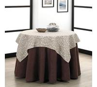 Rufino Díaz Falda Camilla Redonda Bali Jacquard + Tapete (Chocolate 06-70cm) - Tejido Resistente y Agradable al Tacto Decorar y Proteger tu Mesa