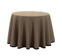 Rufino Díaz Falda Camilla Redonda Loneta Ávila (Beige - 90cm) - Tejido Resistente y Agradable al Tacto Decorar y Proteger tu Mesa