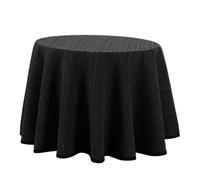 Rufino Díaz Falda Camilla Redonda Loneta Ávila (Negro - 70cm) - Tejido Resistente y Agradable al Tacto Decorar y Proteger tu Mesa