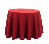 Rufino Díaz Falda Camilla Redonda Loneta Ávila (Rojo - 100cm) - Tejido Resistente y Agradable al Tacto Decorar y Proteger tu Mesa