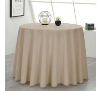 Rufino Díaz Falda Camilla Redonda Loneta Danubio (Beige - 80cm) - Tejido Resistente y Agradable al Tacto Decorar y Proteger tu Mesa