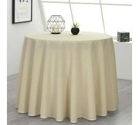 Rufino Díaz Falda Camilla Redonda Loneta Danubio (Natural - 80cm) - Tejido Resistente y Agradable al Tacto Decorar y Proteger tu Mesa