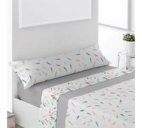 Rufino Díaz Juego Sábanas 3 Piezas Verano Tineo (Gris - 105 cm) - Taco Extra Suave para Adultos e Infantil - Sensación acogedora y de Confort
