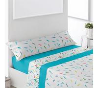 Rufino Díaz Juego Sábanas 3 Piezas Verano Tineo (Verde - 90 cm) - Taco Extra Suave para Adultos e Infantil - Sensación acogedora y de Confort